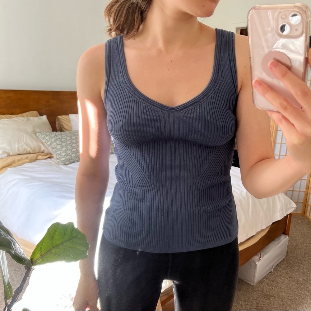 Ribbed fitted tank (similar to Aritzia sculpt knit)